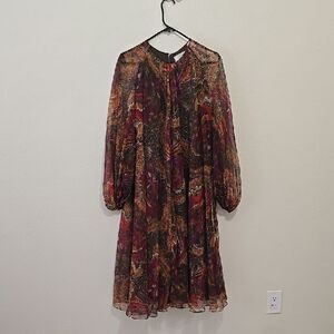 Bullocks Wilshiere Vintage, Multicolor Chiffon Dress (M , See Measurements)